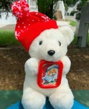 RARE Vintage 1988 Dan Dee Teddy Bear w/Santa Picture Plush Stuffed Animal Toy