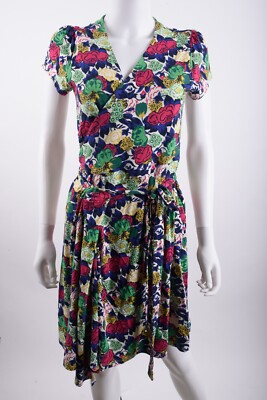 Boden Womens Wrap Dress UK 12P US 10P MultiColor Floral Knee Length NWT