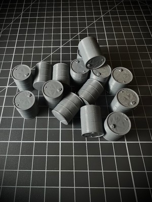 28 mm Ölfässer Streugelände. Tisch Gaming. Warhammer Wargaming 40k.