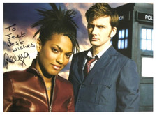134.ENGLISH ACTRESS FREEMA AGYEMAN SIGNED COLOURED PHOTO 4" X 6"