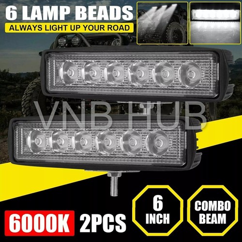 2X 6inch LED Work Light Bar Spot Pods Fog Lamp Offroad Driving - Foto 5