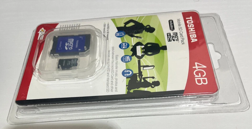 Toshiba 4GB Micrd mobile SD Adapter card pack SDC-4GTR for mini sd or standard - Image 4 of 4