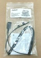 GN Netcom Jabra RJ-9 to Quick Disconnect Cable 8800-01-01 Coiled Cord ✅❤️️ NEW!!