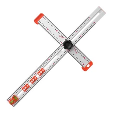 T Square Ruler Adjustable Head Heavy Duty Drywall Carpeting Tool Measurment