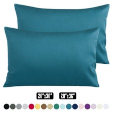 Ultra Soft 100 Cotton Pillowcase Bed Pillow Case 2 Pack Queen King Size