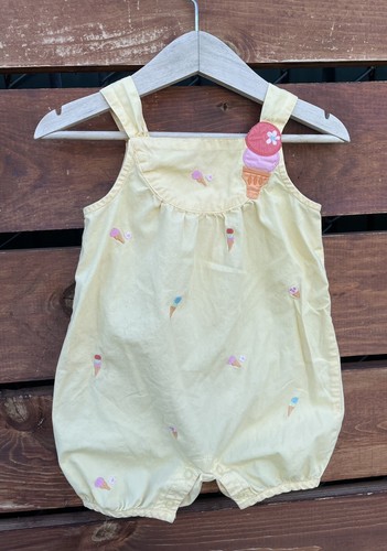 Vintage Gymboree Mädchen gelb Eis Strampler * Größe 6-12 Monate