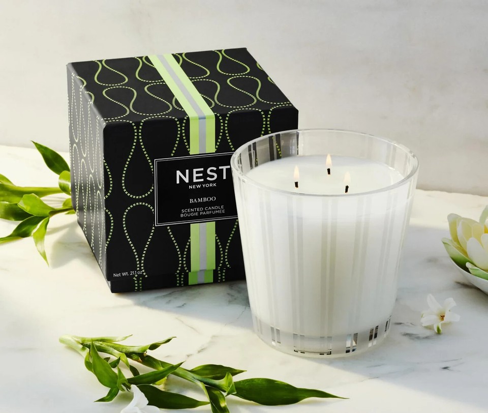 Nest New York Bamboo (White Florals/Citrus Green)Scented Candle 21.1oz