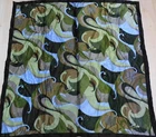 Foulard 100% Pure Silk Vintage Woman (899) 90Cm X 90Cm