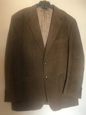 Vintage Polo Ralph Lauren Corduroy Blazer Suit Jacket Brown Lined Men  s 44L