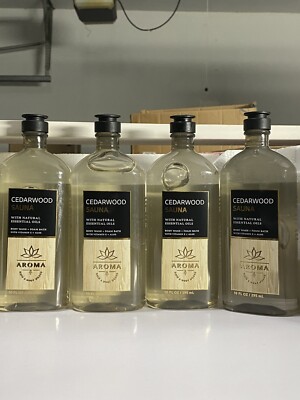 4 New CEDARWOOD SAUNA BODY WASH + FOAM BATH BATH BODY WORKS