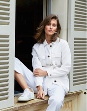 The White Company Tencel Safari Jacket, Ecru (uk14/bnwt)