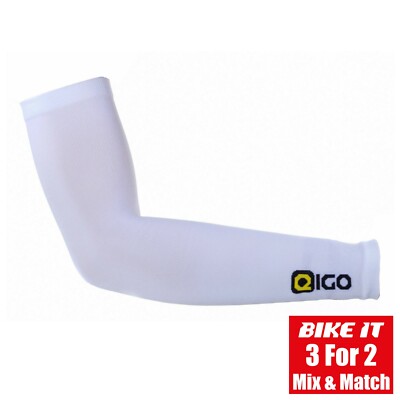 EIGO STRICKARM-/ELLENBOGENWÄRMER ZUM JOGGEN LAUFEN WANDERN RADFAHREN GOLF WEISS