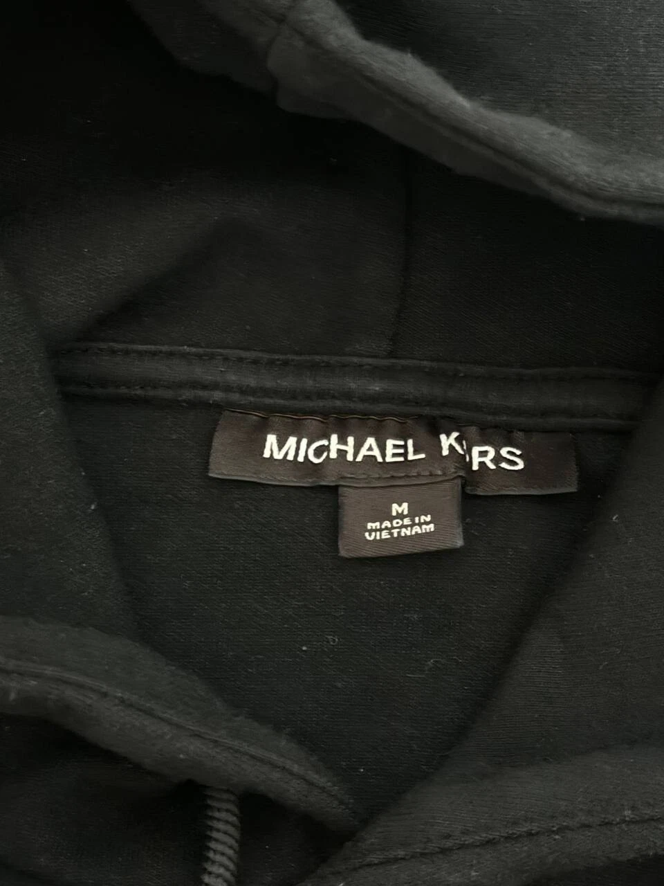 Giacca con cappuccio Michael Kors logo full zip scritta nera uomo Medum