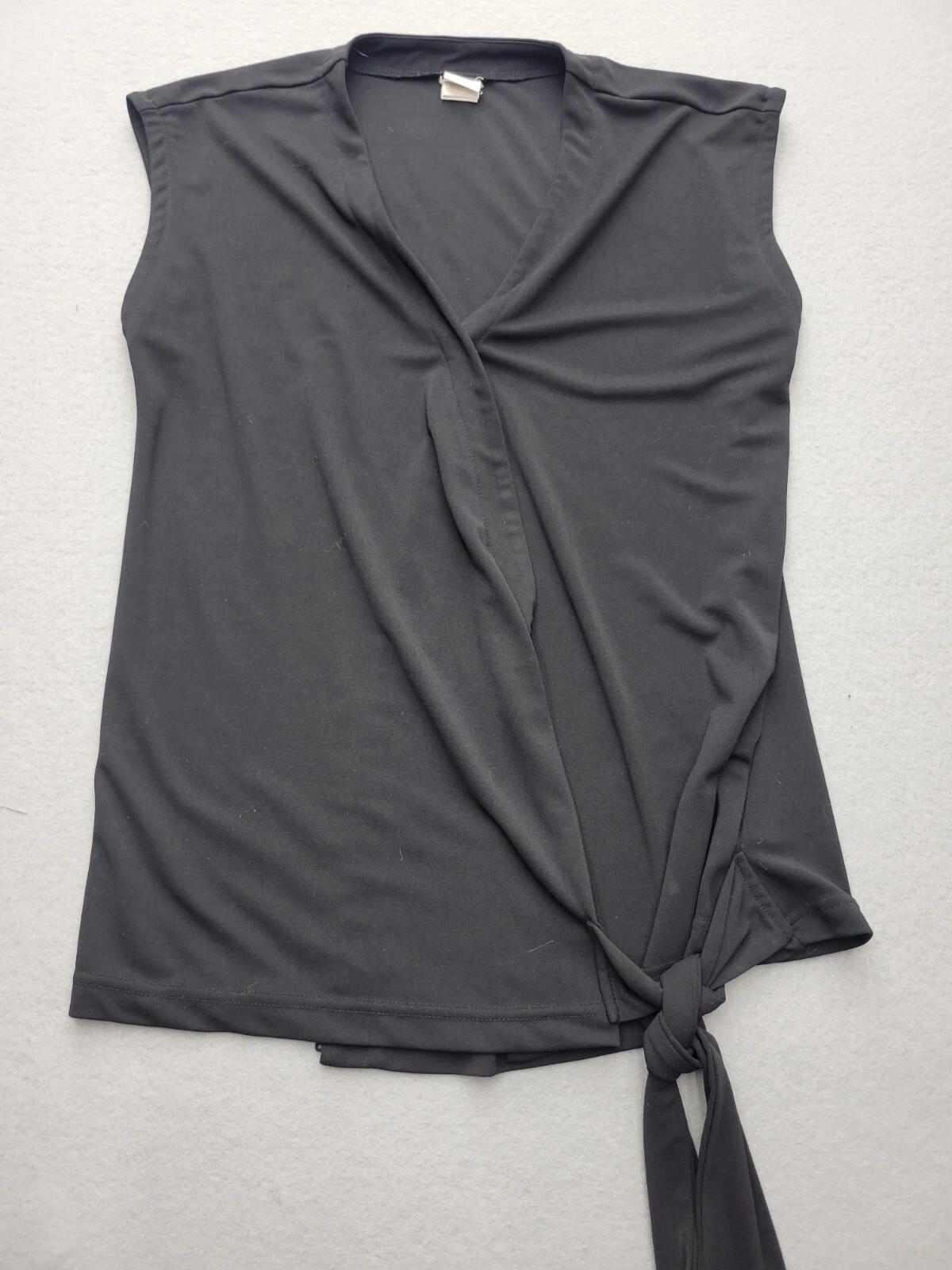 lole sleeveless v neck tie waist tank-top