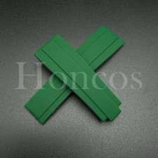 20mm Watch Band Strap Rubber For Rolex OysterFlex Daytona Sub Yachtmaster Green