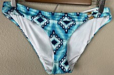 A. Che blue white Winslet Hipster Apollo Bay bikini swim bottoms, sz L, NWT