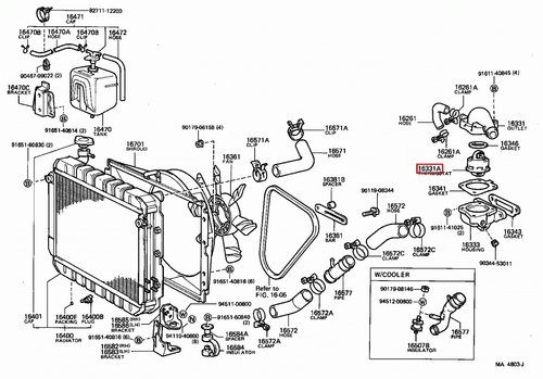 Genuine Toyota LandCruiser 60 45 40 Series FJ 2F 4.2 Petrol Thermostat - Picture 18 of 20