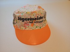 Vintage Jagermeister 1990s So Smooth Stretch Fit Painters Hat Cap Neon Brim