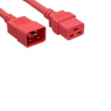2ft Red AC Power Cable for CAB-C19-CBN CABC19CBN Cisco Cabinet Jumper Cord