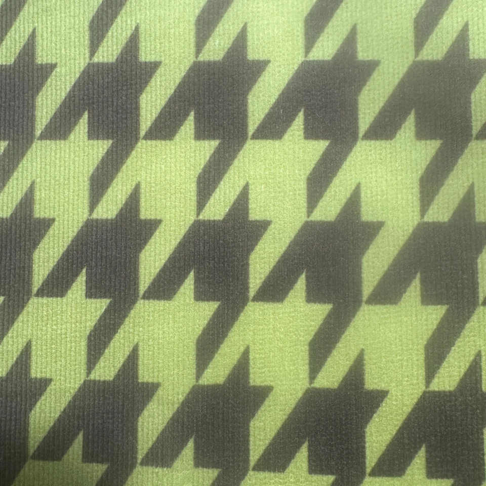 Houndstooth Stretch Cord Fabric Robert Kaufman By the Yard Olive Green Brown #BT - Image 3 of 3