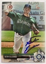 SETH ELLEDGE RC SIGNED IP 2017 BOWMAN DRAFT #BD-3 ROOKIE AUTO