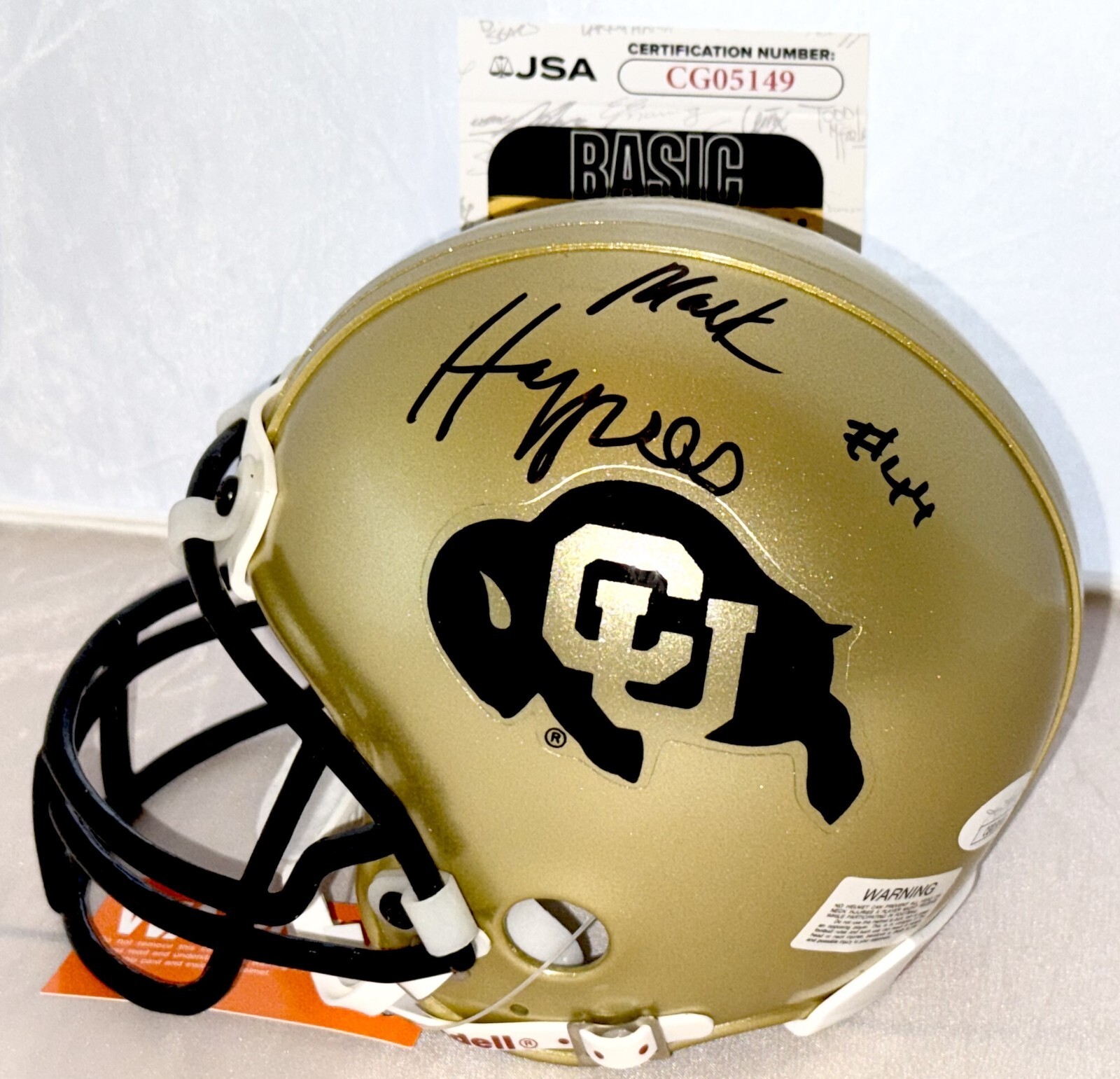 Mark Haynes Autographed Signed Colorado Buffaloes mini helmet JSA 