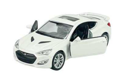 WELLY HYUNDAI GENESIS II COUPE WHITE 1:34 DIE CAST METAL MODEL NEW IN BOX