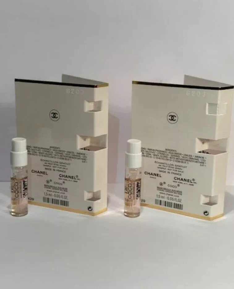 2 x CHANEL COCO MADEMOISELLE Eau De Parfum Spray 0.05oz/1.5ml EACH