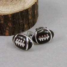 Football Earrings - Silver Post Stud Earrings - Sports Jewelry Gift NEW
