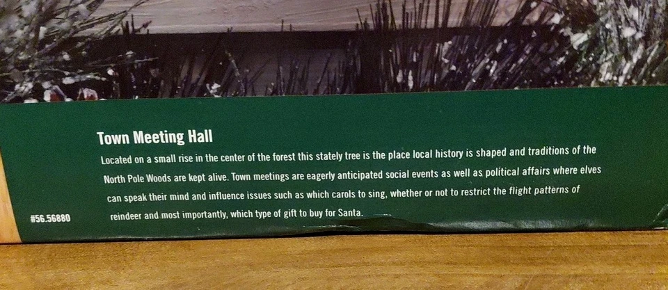 Department 56 Town Meeting Hall North Pole Woods Christmas Village #56880 New - Image 2 of 4