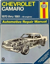 1970-1981 Chevrolet Camaro V8 Haynes Owners Workshop Manual Repair Service Book
