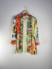 John Mark Multi Floral Print Patchwork Kimono Size L