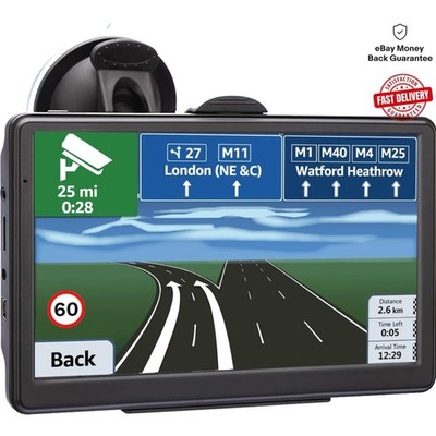 2025 HD Touchscreen GPS for Car, Truck & RV - Voice Guidance & Speed Alerts