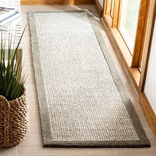  Abstract Collection Area Rug - 5' x 8', Gold & Grey, Handmade Wool, Ideal for  - Image 4 of 4