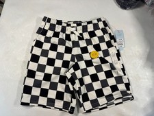 Cat Jack Boys' Pull-on 'at the Knee' Knit Shorts Charcoal Gray L Check Pattern