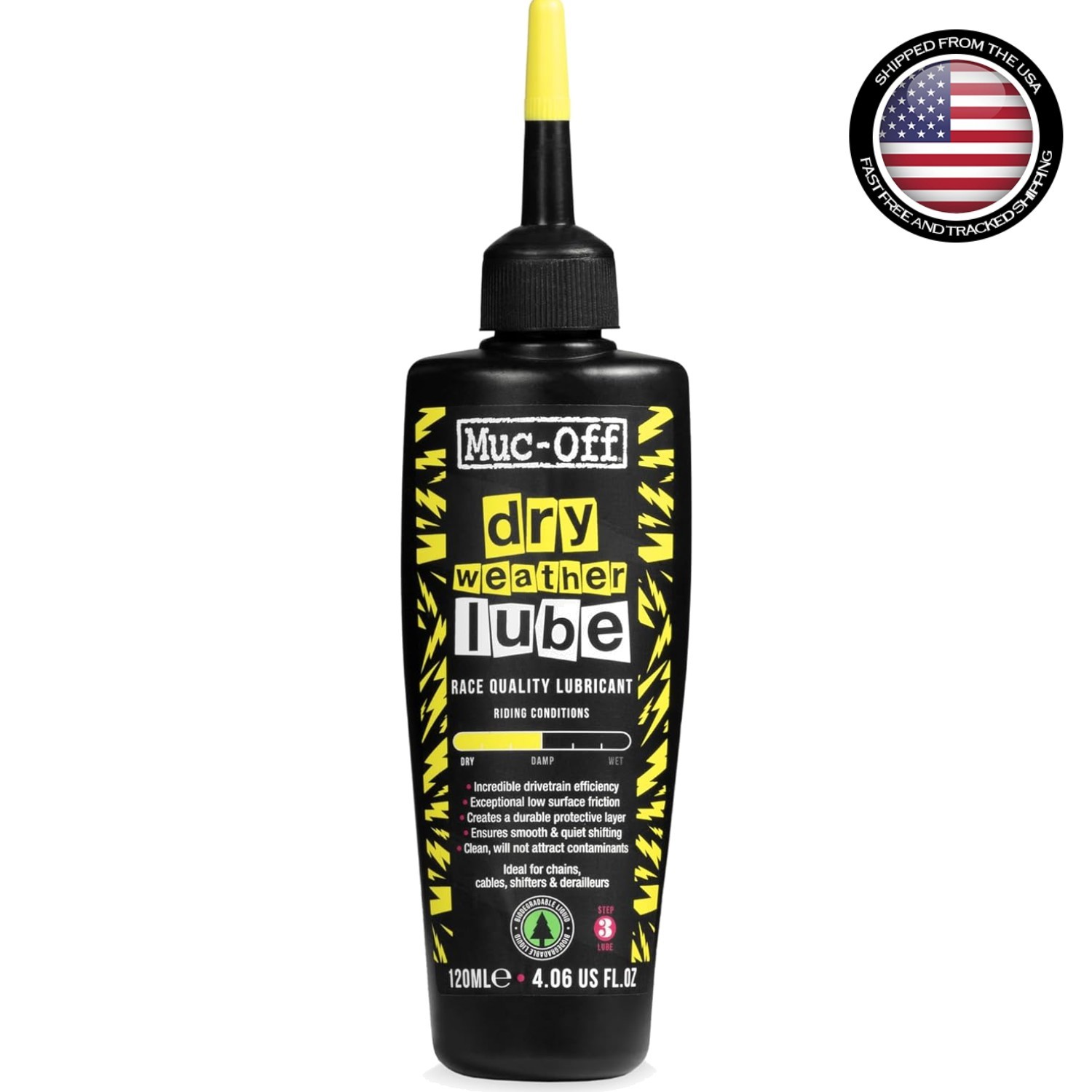 120ml  Dry Chain Lube - Ultra-Durable, Fast-Acting Lubrication for All Bikes