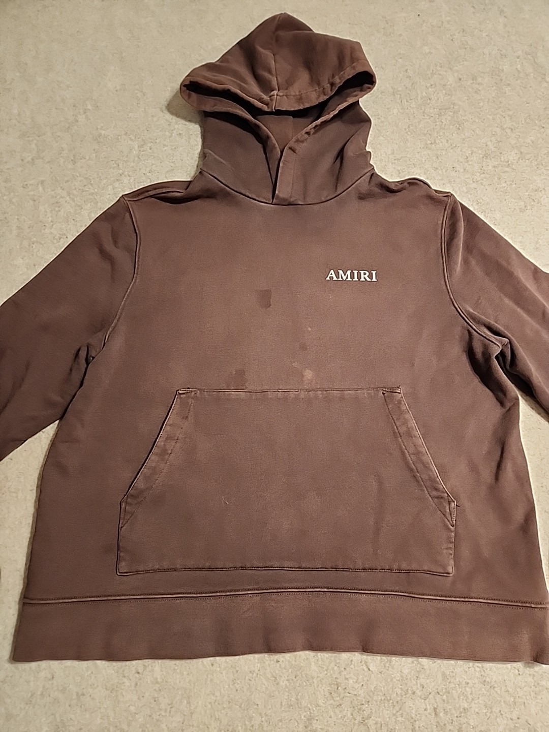 Authentic Amiri Brown Core Logo Hoodie brown color rust faded distressed L USA