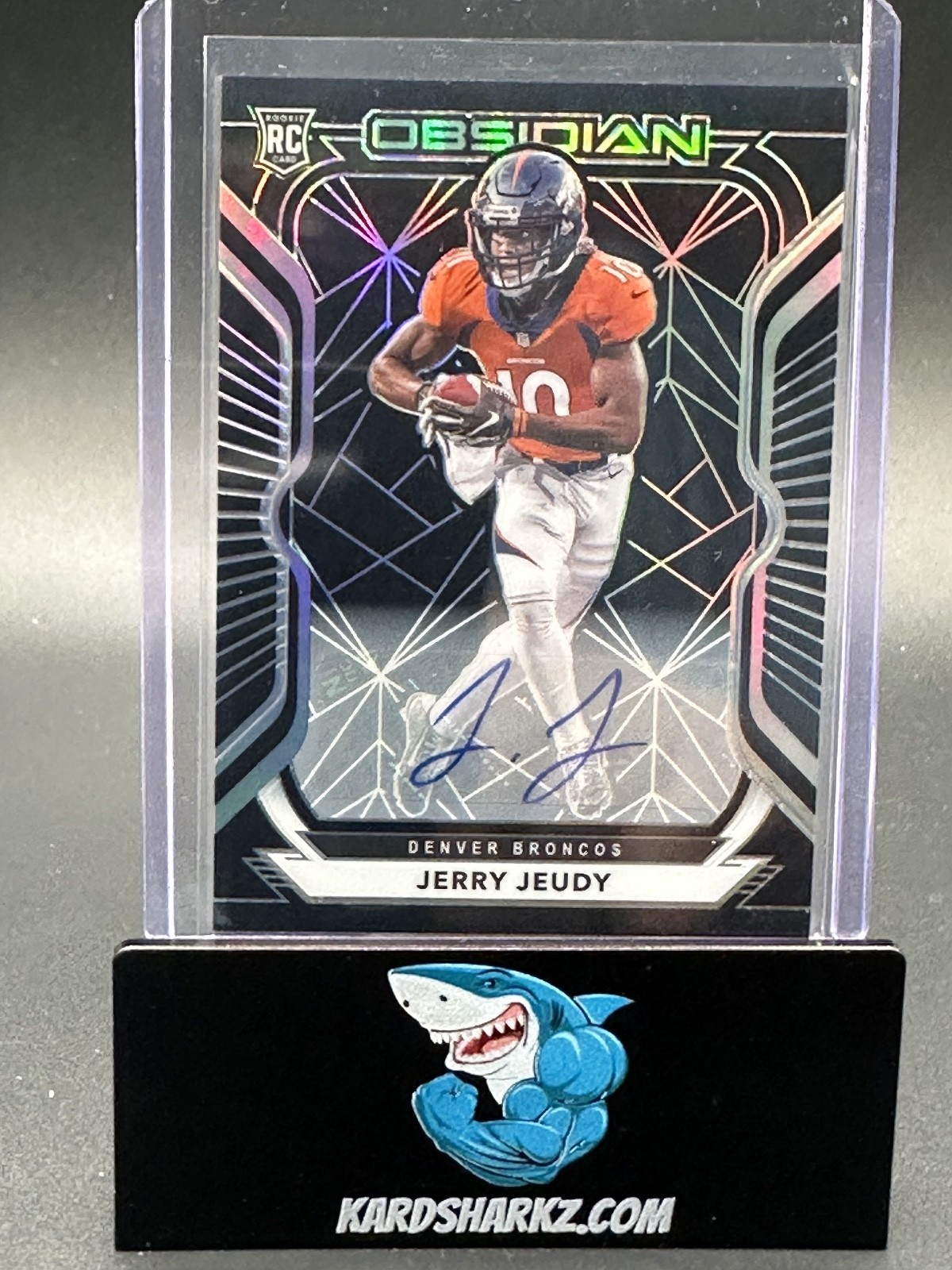 2020 Panini Obsidian Rookie Auto /150 Jerry Jeudy #106 Rookie Auto RC Broncos