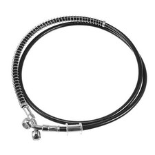 51.18" Length 10mm ID Motorcycle Hydraulic Brake Line Oil Hose Pipe Black