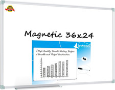 Magnetic Dry Erase Board, 36 X 24 Inch Magnetic Whiteboard White Board, 1 Dry Er
