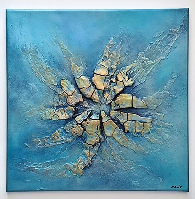 N. Rönsch Abstrakt MALEREI Kunst Original BILD Gemälde MODERN Unikat 5ocm X 5ocm