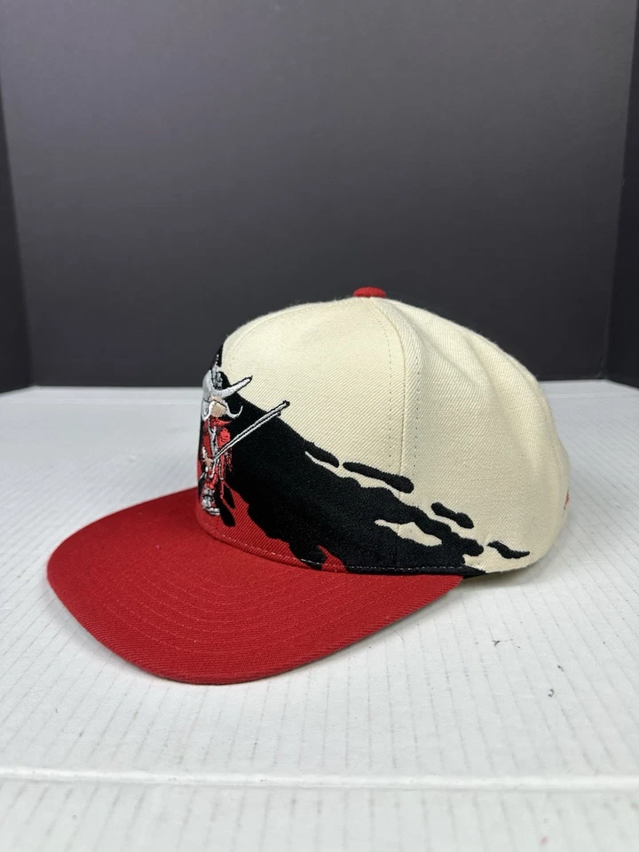 De colección UNLV Running Rebels Splash Snapback Sombrero Para Hombres Mitchell & Ness 100% Lana Foto 3 de 4