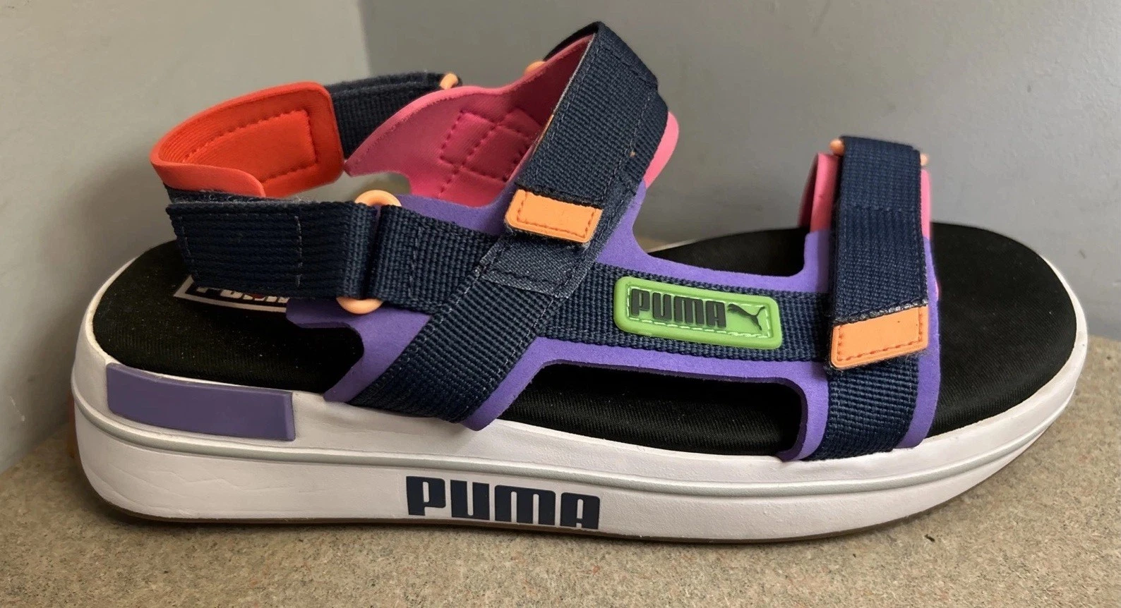 Sandali con cinturino PUMA donna Future Rider Game On viola arancione bianco taglia 7