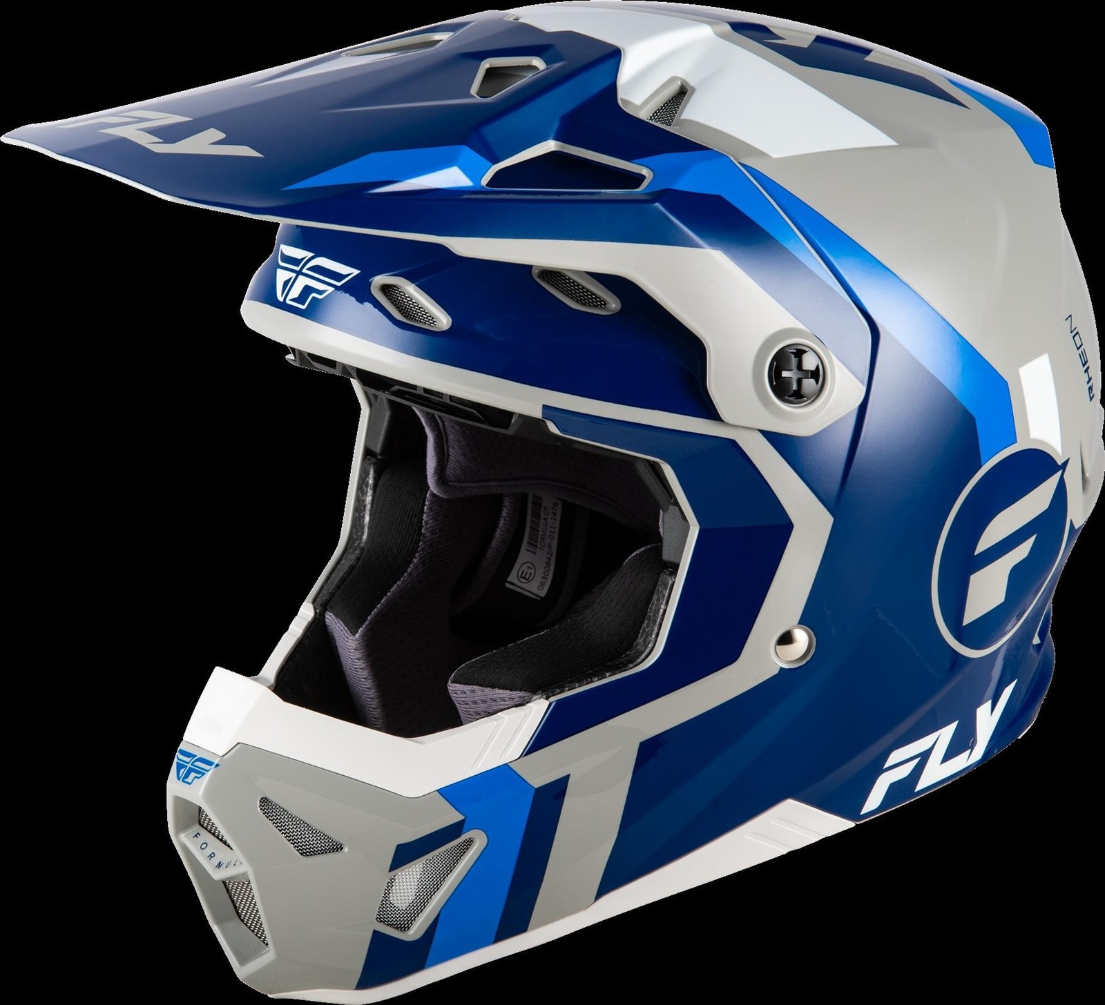Fly Racing Formula CP Seal MX Helmet Navy Blue Grey Adult Motocross