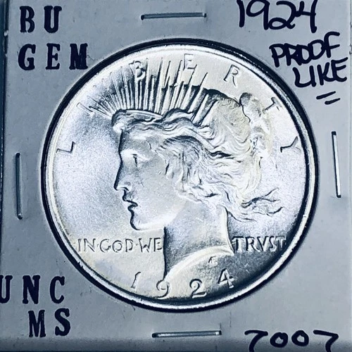 1924 P BU GEM PEACE SILVER DOLLAR UNC MS+++ U.S. MINT RARE COIN 7007