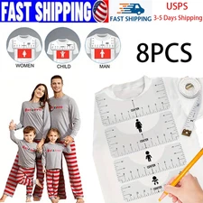 T-Shirt Ruler Guide T-Shirt Alignment Ruler Tool T-Shirt Design Set of 8 NEW
