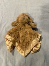 Cloud Island Puppy Dog Lovey Security Blanket Brown Golden Doodle Satin