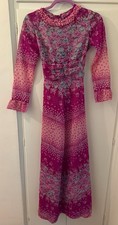 Pink Flower Dress and Purple Handmade Vintage