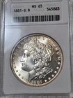 1881-S $1 Morgan Silver Dollar ANACS MS65 Cert #545883