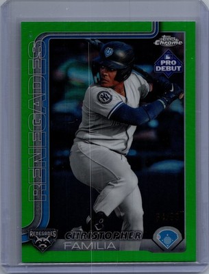 2025 Topps Pro Debut #PDC-118 Christopher Familia Chrome Green Refr #/99 813